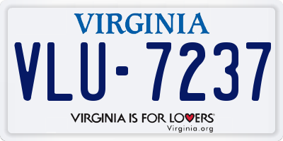 VA license plate VLU7237