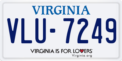 VA license plate VLU7249