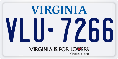 VA license plate VLU7266