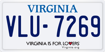 VA license plate VLU7269