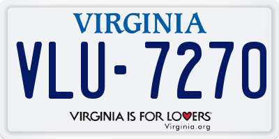 VA license plate VLU7270