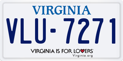 VA license plate VLU7271