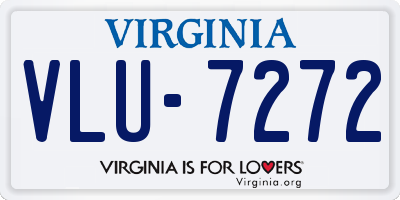 VA license plate VLU7272