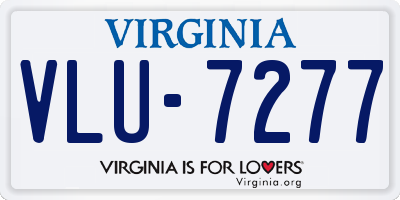 VA license plate VLU7277