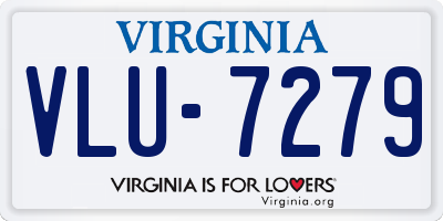 VA license plate VLU7279