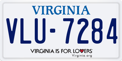 VA license plate VLU7284