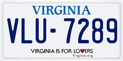 VA license plate VLU7289