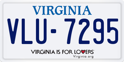 VA license plate VLU7295