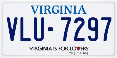 VA license plate VLU7297