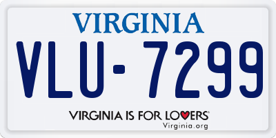 VA license plate VLU7299