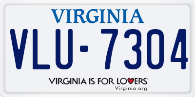 VA license plate VLU7304