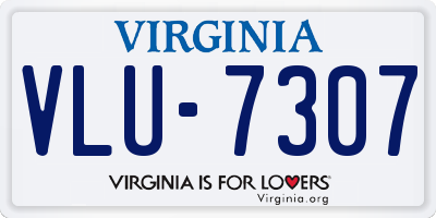 VA license plate VLU7307