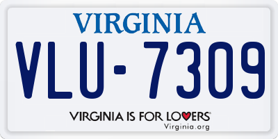 VA license plate VLU7309