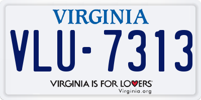 VA license plate VLU7313