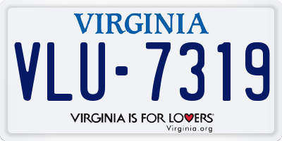 VA license plate VLU7319