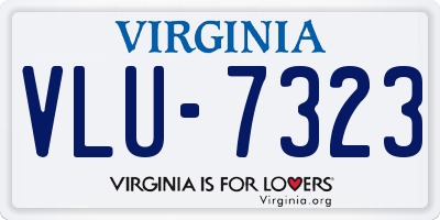 VA license plate VLU7323