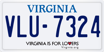 VA license plate VLU7324