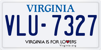 VA license plate VLU7327