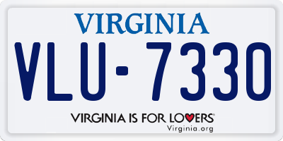 VA license plate VLU7330