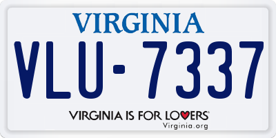 VA license plate VLU7337