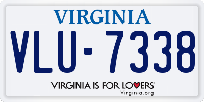 VA license plate VLU7338