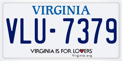VA license plate VLU7379