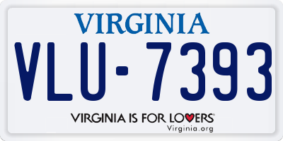 VA license plate VLU7393