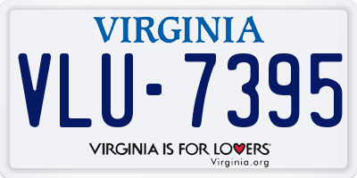 VA license plate VLU7395