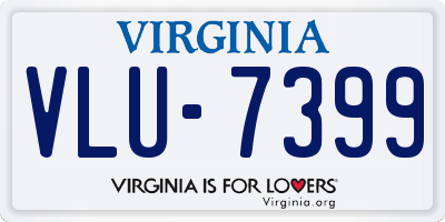 VA license plate VLU7399