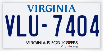 VA license plate VLU7404
