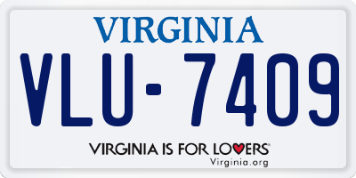 VA license plate VLU7409