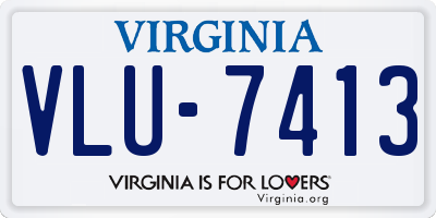 VA license plate VLU7413