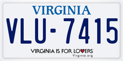 VA license plate VLU7415