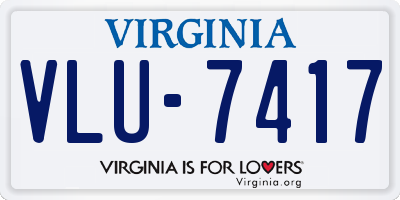 VA license plate VLU7417