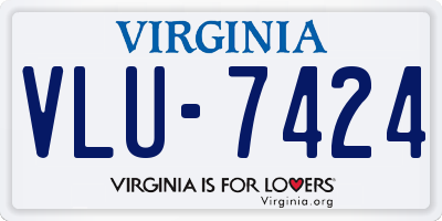 VA license plate VLU7424
