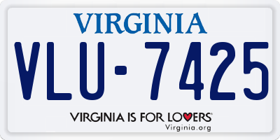 VA license plate VLU7425