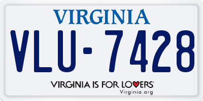 VA license plate VLU7428
