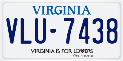 VA license plate VLU7438