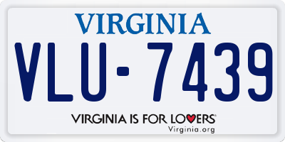 VA license plate VLU7439