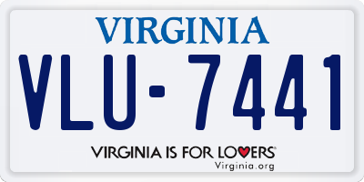 VA license plate VLU7441