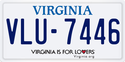 VA license plate VLU7446