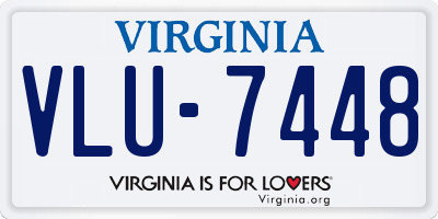 VA license plate VLU7448