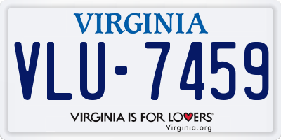 VA license plate VLU7459