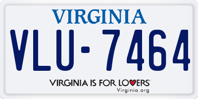 VA license plate VLU7464