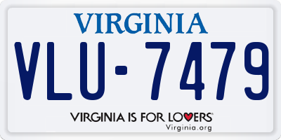 VA license plate VLU7479
