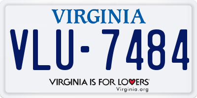 VA license plate VLU7484