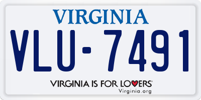 VA license plate VLU7491