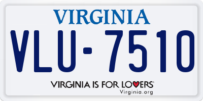 VA license plate VLU7510