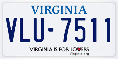 VA license plate VLU7511