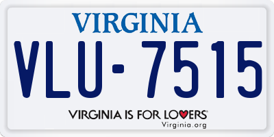 VA license plate VLU7515